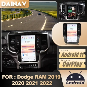 12,1 Дюймовый автомобильный радиоприемник Для Dodge 2500 2019 2020 2021 2022 Вертикальный Стиль Tesla GPS Навигация Android11 Мультимедийный плеер Carplay