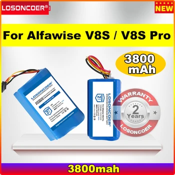 LOSONCOER 3800 мАч Для Alfawise V8S Аккумулятор Для Alfawise V8S Pro Аккумулятор Аксессуары Для Робота-Пылесоса