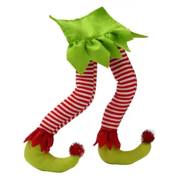 Ножка Санта-Клауса, Ножки Санта-Клауса, Торчащие из багажника, Ножка Санта-Клауса, Ножка Эльфа, Рождественский декор для домашнего подвешивания