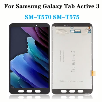 Новый ЖК-дисплей Для Samsung Galaxy Tab Active 3 3rd Gen Active3 SM-T575 SM-T570 T570 T575 Сенсорный экран ЖК-дисплей Дигитайзер В Сборе