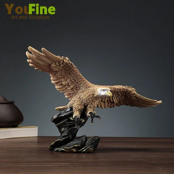 Бронзовая статуя орла, Летающая бронзовая скульптура Орла, Статуи животных и скульптуры Для украшения дома, орнамент, подарок, художественные ремесла