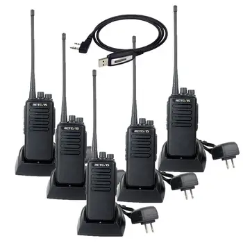 5 упаковок Retevis RT1 16CH 10 Вт дальнобойная бизнес-рация UHF400-520 МГц 1750 Гц тональный ВОКС Ручной мобильный двухсторонний радиоприемник + кабель