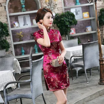 Платье, летняя женская одежда, Мини-Чонсам, Китайское сексуальное китайское платье в стиле кантри, Ретро, свадебное платье для вечеринки, S-6XL, высокое качество