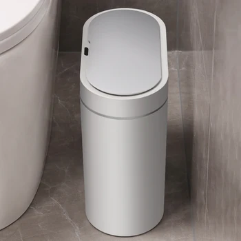 Водонепроницаемое Бесконтактное Мусорное ведро Небольшое Электрическое Мусорное ведро для хранения бумаги Датчик мусорного ведра С крышкой Инструменты для чистки туалета Cubo De Basura