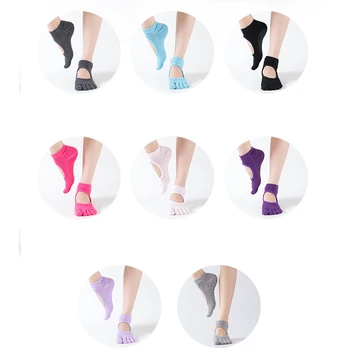 Женские носки для йоги Hylaea, с захватом, для балета, Пилатеса, Станка, для танцев, для ног, для танцев босиком, нескользящие, спортивные, футбольные, Беговые