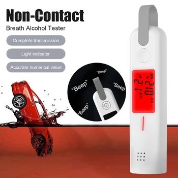 Автомобильный автоматический Тестер Алкоголя Профессиональный Тестер Дыхания Светодиодный дисплей Портативный USB Перезаряжаемый Алкотестер Инструменты для тестирования алкоголя