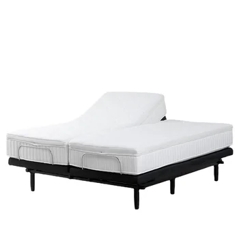 Современная простая кровать для пары, умная кровать, раздельная Многофункциональная Подъемная Массажная Двуспальная кровать, Главная спальня, кожаная кровать