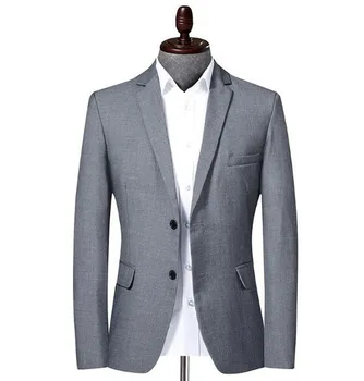 Новый Мужской костюм Джентльмена, Официальная форма, Блейзер с длинным рукавом и лацканами, куртка, Офисные встречи, Деловое Пальто для свадебной вечеринки A300