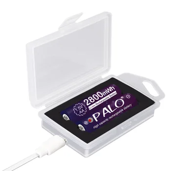 PALO 1,5 В AA литий-ионная аккумуляторная батарея 2A 1,5 Вольт 2800 МВтч Литиевая Предварительная зарядка Batteria для термометра