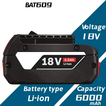 Аккумулятор 18V для GBA 6.0Ah литиевый BAT609 BAT610G BAT618 BAT618G 17618-01 BAT619G BAT622 SKC181-202L и зарядное устройство