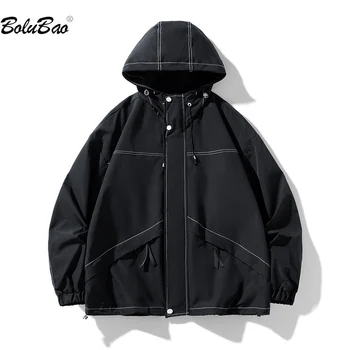BOLUBAO 2023, уличная повседневная куртка для мужчин, Дышащая хлопковая куртка с капюшоном, Высококачественный дизайн, горячая повседневная куртка для мужчин