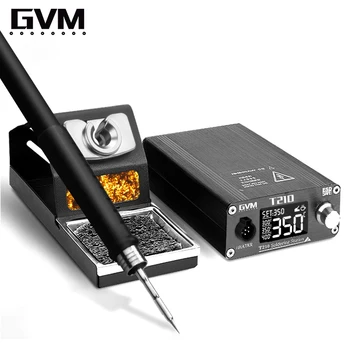 GVM T210 Быстрое нагревание Автоматический режим сна 2S Плавление олова Профессиональный Ремонт мобильных телефонов Паяльная станция постоянной температуры