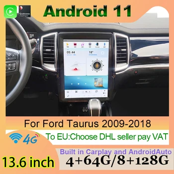Автомобильный GPS Навигатор Радио Головное устройство ЖК-экран Для Ford Taurus 2009-2018 Android 11 Мультимедийный Плеер AndroidAuto Carplay 4G WIFI