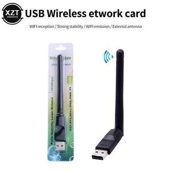 Беспроводная сетевая карта Mini USB WiFi Adapter, Сетевая карта, Чипсеты MT7601 и RTL8188, 2,4 ГГц, 150 Мбит/с