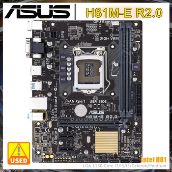 Материнская плата ASUS H81M-E R2 1150 Материнская плата DDR3 Intel H81 Поддерживает процессоры Xeon E3-1275 V3 Core i7-4790K 16 ГБ DVI USB 3.0 PCI-E X16