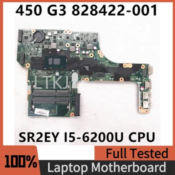 828422-001 828422-501 Бесплатная Доставка Для HP ProBook 450 G3 Материнская плата ноутбука DA0X63MB6H1 с процессором SR2EY I5-6200U 100% Полностью Протестирована В порядке