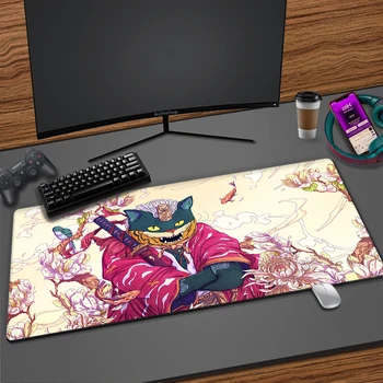 Игровой коврик для мыши с HD-печатью в Японском стиле, Компьютерный замок, Большой коврик для мыши из натурального каучука, настольный коврик для киберспорта