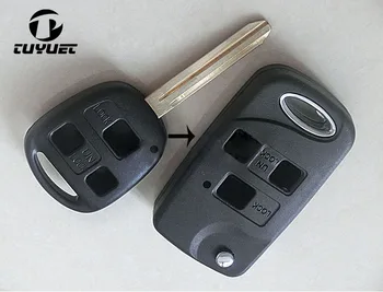 3 Кнопки Пустой Модифицированный Флип-складной корпус дистанционного ключа для Toyota Camry 2.4