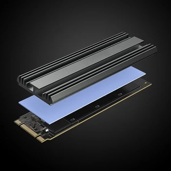 M.2 NVMe SSD Радиатор M2 2280 HDD Радиатор жесткого диска Алюминиевый радиатор с термопластичной прокладкой для настольного ПК SSD Cooler