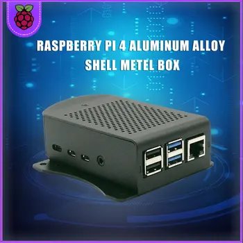 Корпус из алюминиевого сплава Raspberry Pi 4, металлическая коробка с подвесным кронштейном, подставка для вентилятора охлаждения, Отвертка для Raspberry Pi 4, модель B