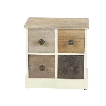 Современный деревянный сундук для ювелирных изделий с 4 ящиками, коричневый