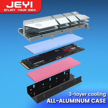 JEYI SSD Охлаждение M.2 Радиатор NVME Теплоотвод NGFF M.2 2280 Алюминиевый Кулер Теплопроводность Охлаждение кремниевых пластин