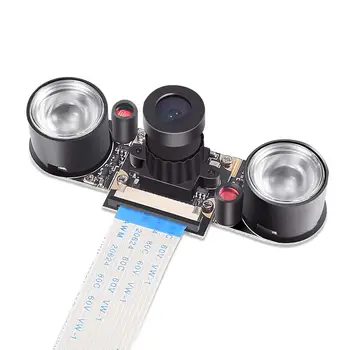 Модуль камеры Raspberry Pi 3 b + Камера ночного видения с регулируемым фокусом 5MP OV5647 Веб-камера Видео 1080p с 2 инфракрасными ИК-светодиодами