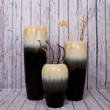 Винтажные керамические вазы ручной работы из Цзиндэчжэня от пола до потолка, кувшины, цветочные горшки, аранжировщики для цветов, сухие ветки, предметы интерьера и