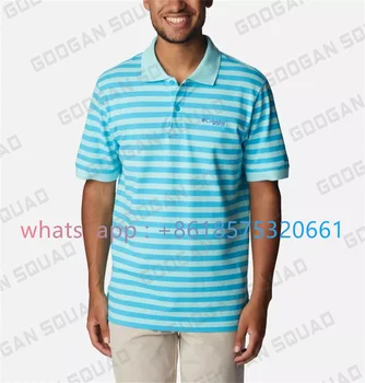 Мужская рубашка-поло Pfg для гольфа, летняя спортивная одежда для гольфа, Топы с коротким рукавом, футболки, быстросохнущие дышащие рубашки-поло для мужчин, одежда для гольфа