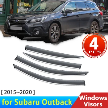 4x Дефлекторы для Subaru Outback VI 6 2015 ~ 2020 Аксессуары Автомобильные Оконные Козырьки От Дождя Защита Бровей Солнцезащитный Козырек От Дыма 2016 2017 2018