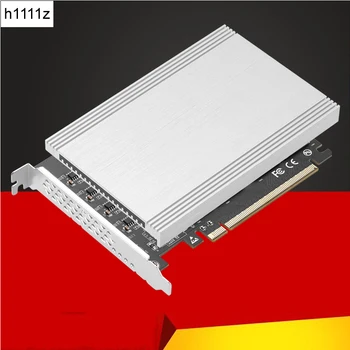 PCIe 4,0x16-4 порта M.2 NVMe Адаптер Плата расширения Riser 250G для 2230 2242 2260 2280 NGFF NVME SSD с функцией раздвоения Raid