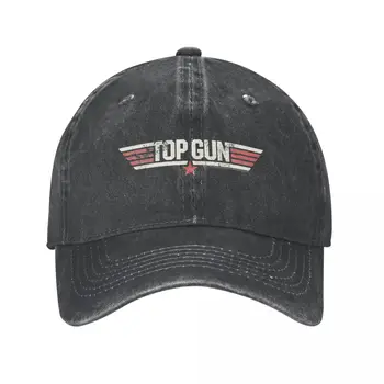 Классические винтажные бейсболки Унисекс с логотипом Кинозвезд, потертые хлопчатобумажные шляпы, Винтажная летняя солнцезащитная кепка Top Gun