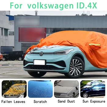 Для Volkswagen ID.4X Водонепроницаемые автомобильные чехлы супер защита от солнца пыль Дождь защита автомобиля от града авто защита