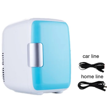Холодильники двойного назначения объемом 4 л для домашнего использования в автомобиле, Мини-холодильники с морозильной камерой, Охлаждающие Нагревательные боксы, Косметические холодильники, холодильники для макияжа
