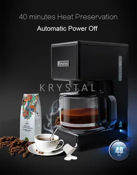 750 Мл Электрическая американская капельная кофемашина Бытовые Кофеварки Автоматическая Машина Для Приготовления кофе