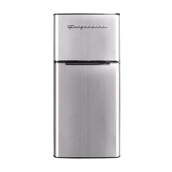 Компактный холодильник Frigidaire, 4,5 куб. футов, 2-дверный -Хромированная отделка, EFR451, Платина