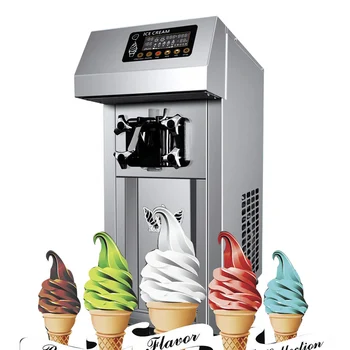 Машина для приготовления мороженого Для Кафетерия Кофейня Магазин холодных напитков С одной головкой Интеллектуальная машина для производства мягкого мороженого