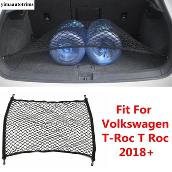 Задний Багажник Сетка Для Хранения Сетчатая Сумка Грузовой Багаж Эластичный Держатель Комплект Отделка Аксессуары Интерьер Для Volkswagen T-Roc T Roc 2018-2021
