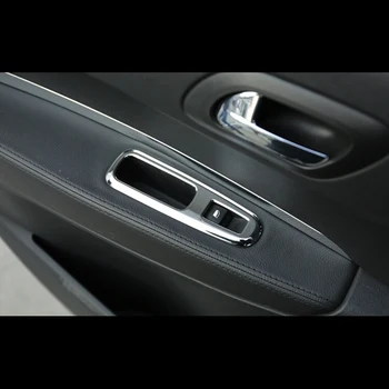 Для Peugeot 3008 2011-2015 ABS Хромированный держатель дверной ручки автомобиля кнопка включения стеклоподъемника Отделка крышки LHD аксессуары для укладки 4 шт.