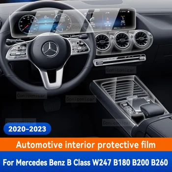 Для Merceds Benz Class B W247 B180 B200 B260 2020-2023 Наклейка На Панель Коробки Передач В Салоне Автомобиля, Ремонт Защитной пленки От Царапин