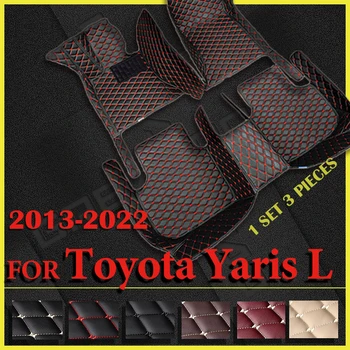Автомобильные коврики для Toyota Yaris L 2013 2014 2015 2016 2017 2018 2019 2020 2021 2022 Изготовленные на заказ автоматические накладки для ног Аксессуары для интерьера