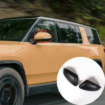 Для Rivian R1T/R1S ABS, матовая черная крышка наружного зеркала автомобиля, декоративные наклейки, автоаксессуары