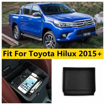 Подлокотник на центральной консоли, ящик для хранения, контейнер, Органайзер, чехол для перчаток, подходит для Toyota Hilux 2015-2021, аксессуары для интерьера