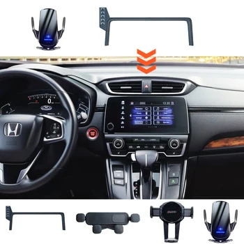 Для Honda CR-V CRV RW RT 2017 2018 2019 2020 2021 2022 Автомобильный держатель для телефона с фиксированным экраном, навигационный кронштейн 15 Вт, беспроводная зарядка