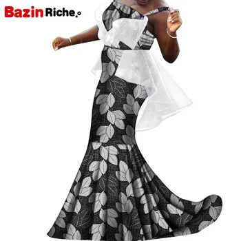 Африканская женская одежда Новейший модный тип Плюс Размер Свадебная вечеринка Женская одежда WY7275