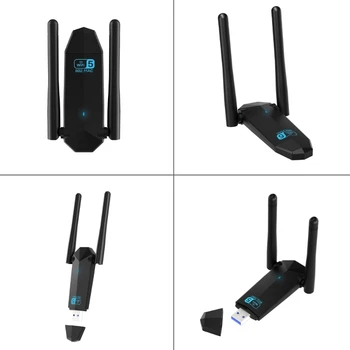 1300M USB3.0 WiFi Карта Bluetooth-совместимый Адаптер 2 in1 Ключ 2,4/5G Беспроводная сетевая карта Wlan Передатчик Приемник