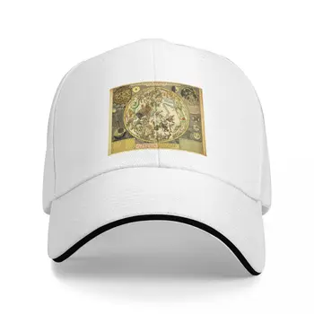Бейсбольная кепка для мужчин и женщин, ЗВЕЗДНАЯ КАРТА ЮЖНОГО НЕБА 1722, Антикварные астрологические карты, Рождественская кепка, шляпы для дальнобойщиков