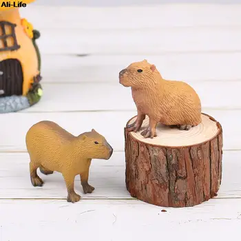 Новая Имитационная Мини-модель милых диких животных, фигурка Капибары, детская коллекция игрушек, подарок, имитационная модель животных