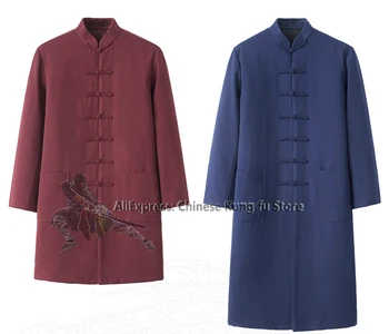 Зимнее пальто кунг-фу, даосский халат Удан, Униформа монаха Шаолинь, костюм Ушу Тайцзи на заказ, Нужны ваши размеры