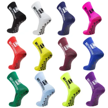 Противоскользящие футбольные носки Для мужчин И Женщин, нескользящие Футбольные баскетбольные теннисные спортивные носки, сцепление, Велосипедные носки для верховой езды 38-46